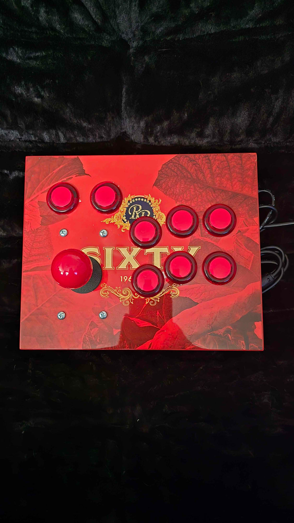 Fully Red Cigar Box Arcade Stick