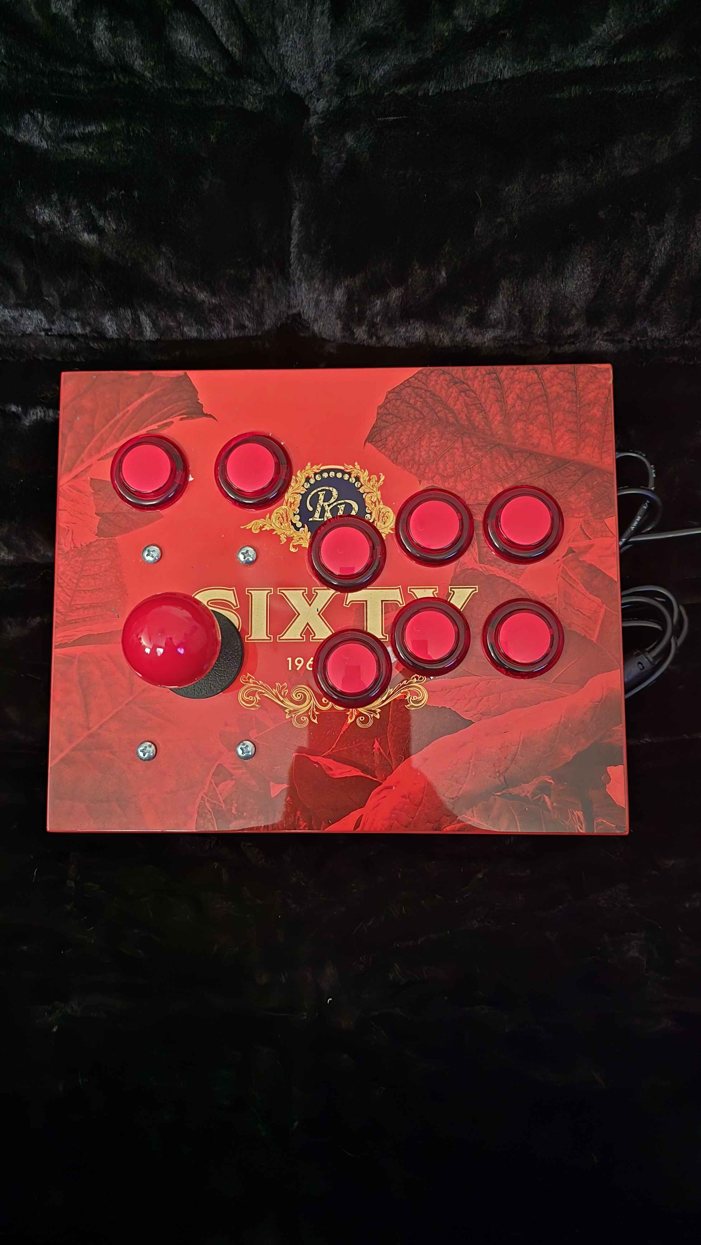 Fully Red Cigar Box Arcade Stick