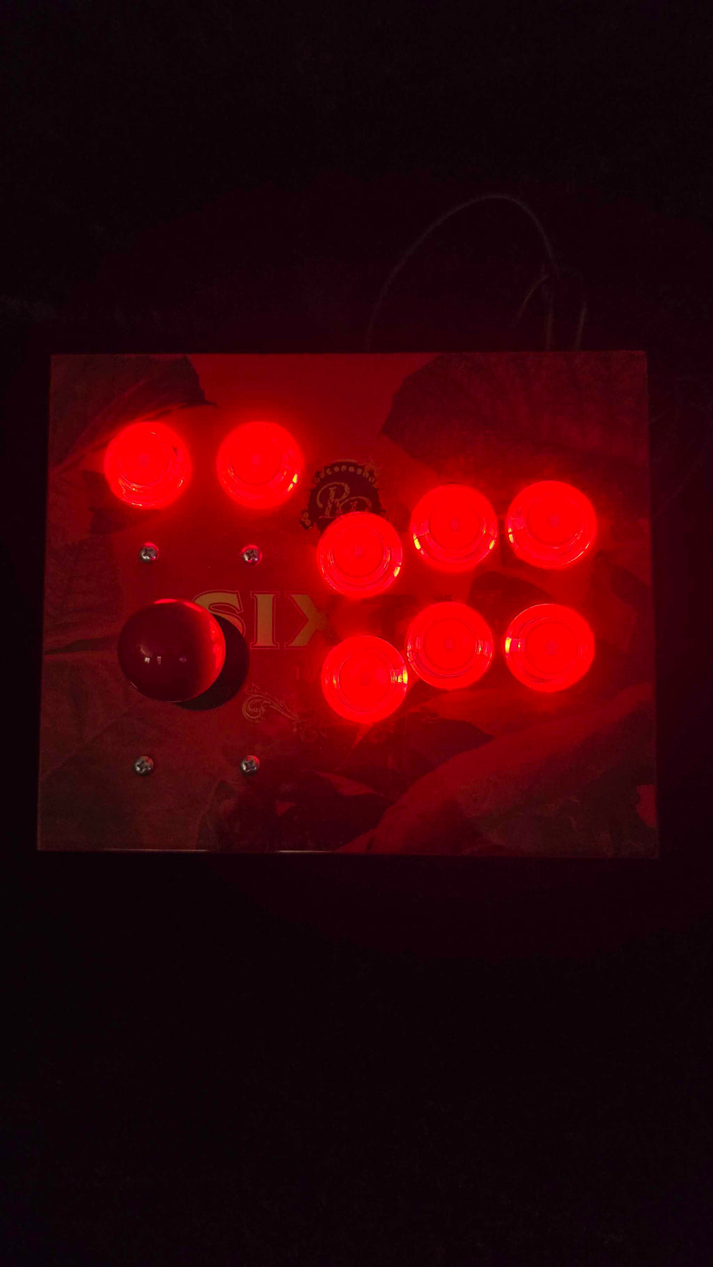 Fully Red Cigar Box Arcade Stick