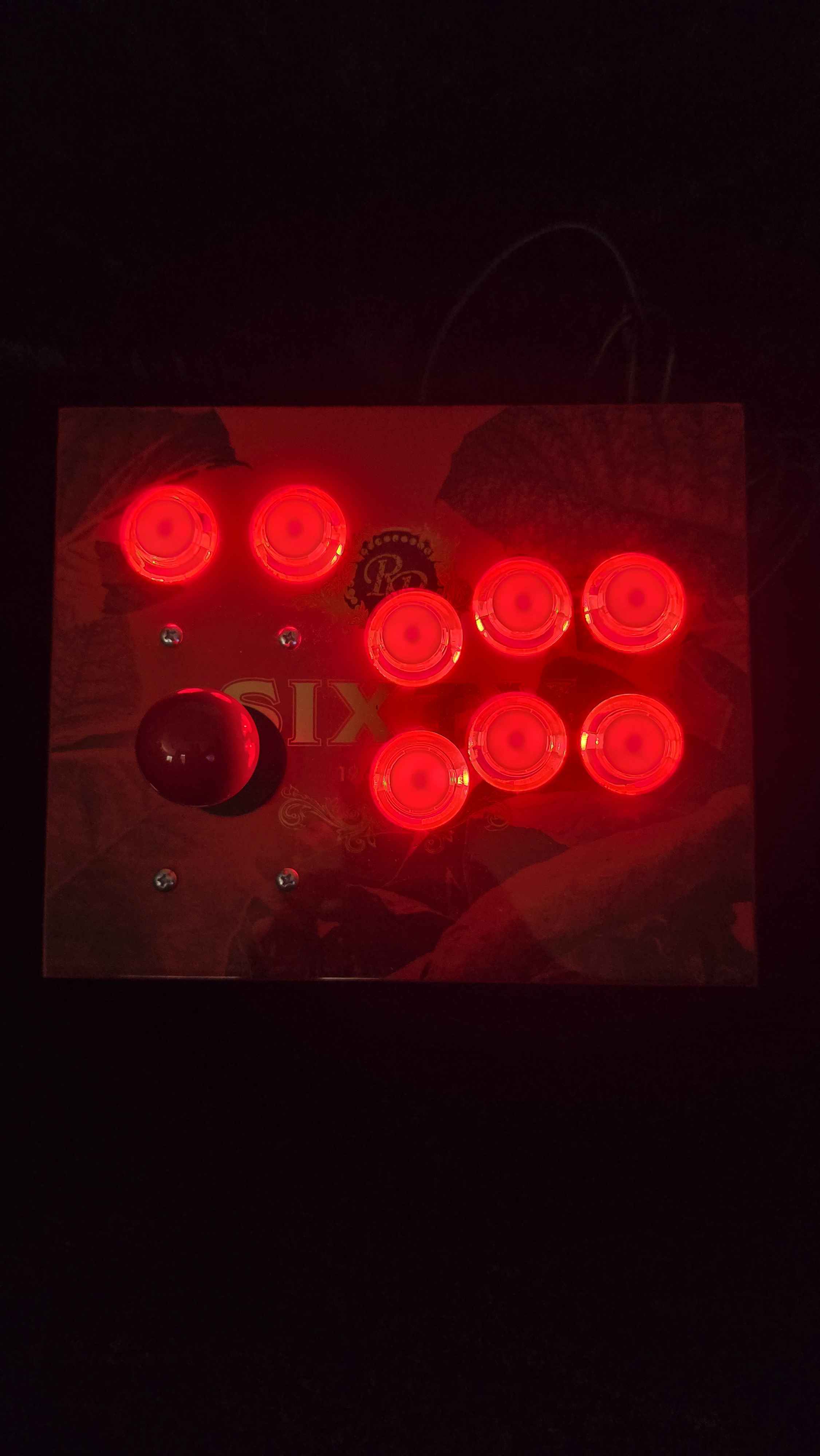 Fully Red Cigar Box Arcade Stick
