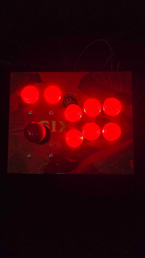 Fully Red Cigar Box Arcade Stick