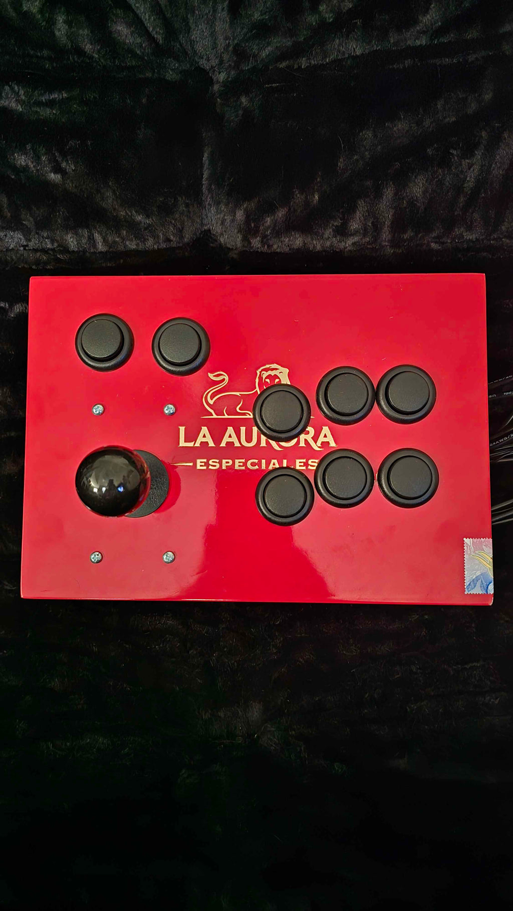 Red and Black Cigar Box Arcade Stick