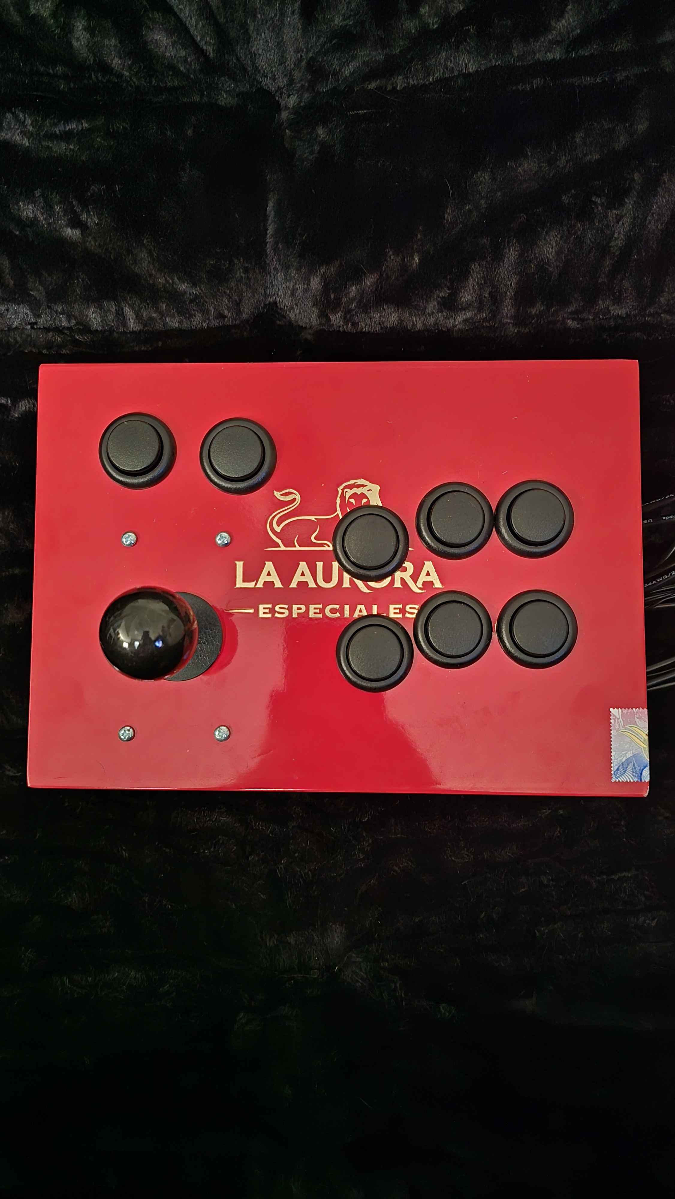 Red and Black Cigar Box Arcade Stick