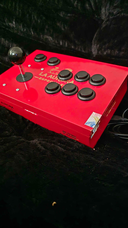 Red and Black Cigar Box Arcade Stick