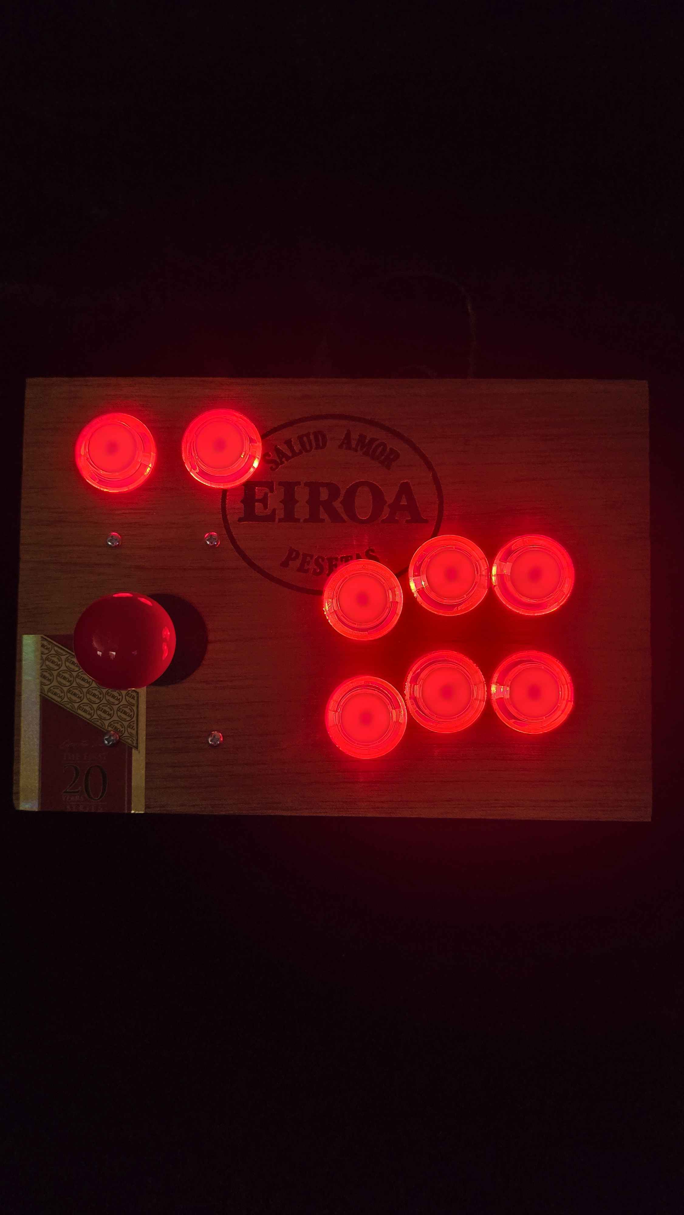 Wood Grain Cigar Box Arcade Stick