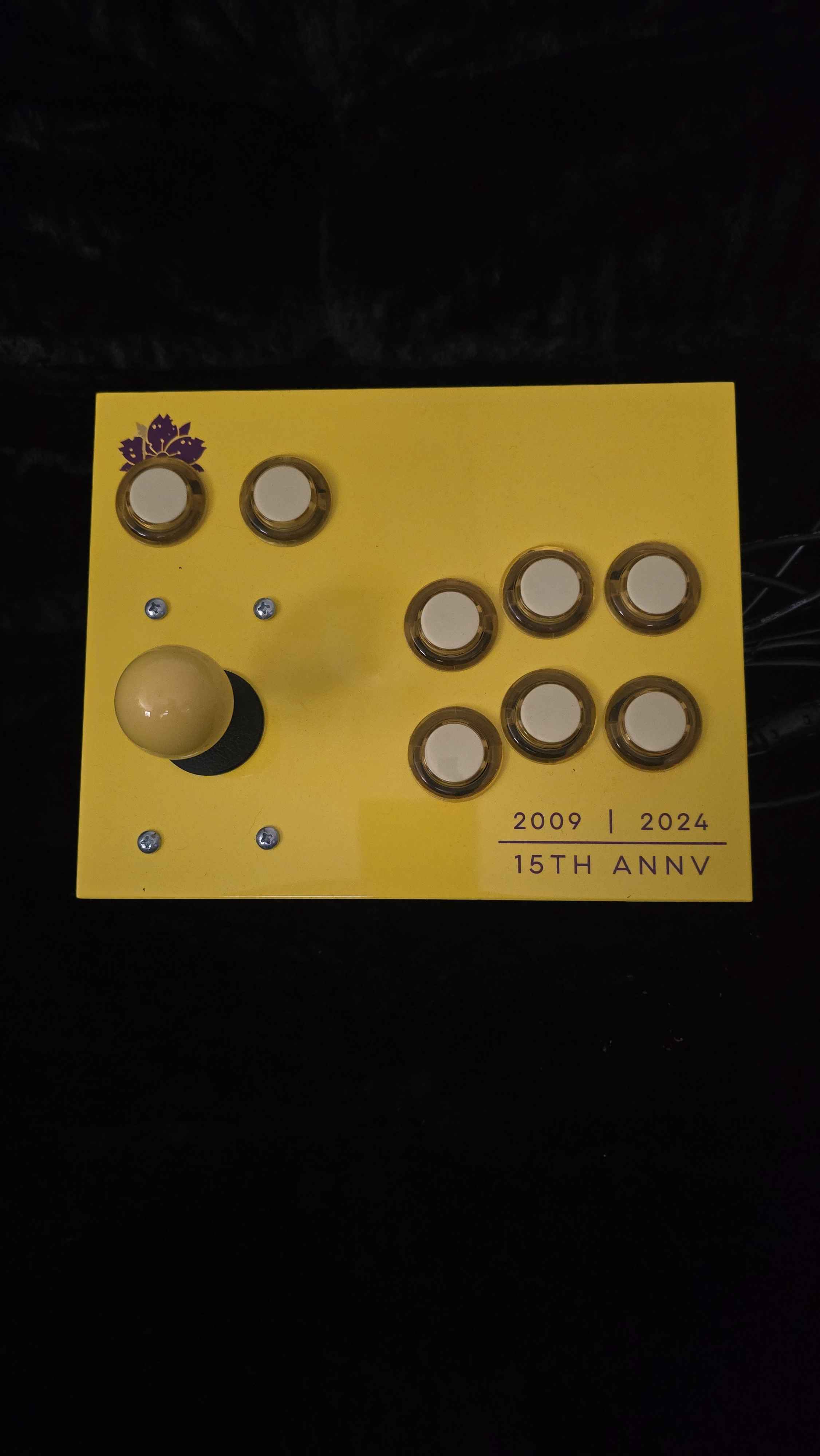 Yellow Cigar Box Arcade Stick