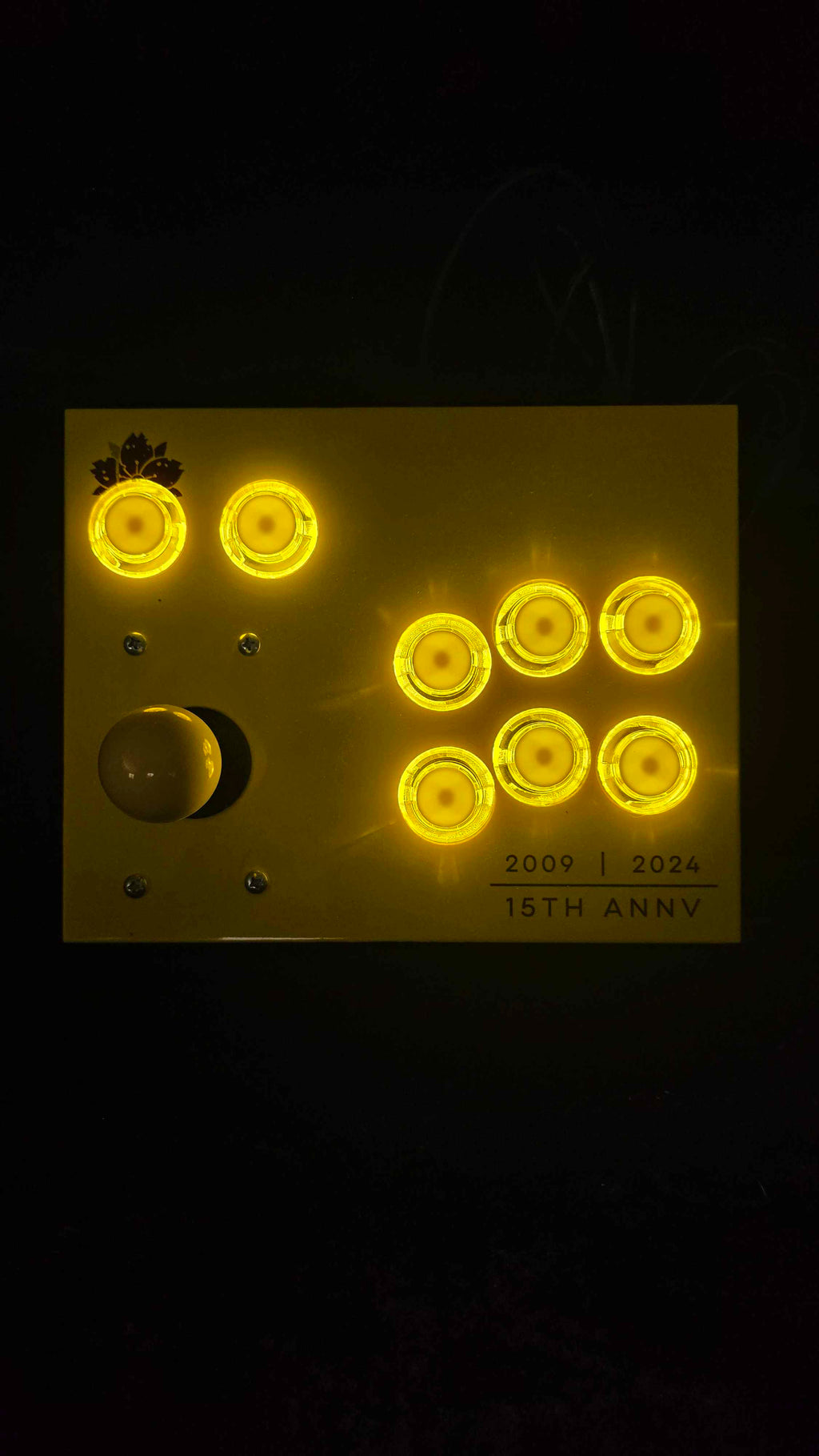 Yellow Cigar Box Arcade Stick